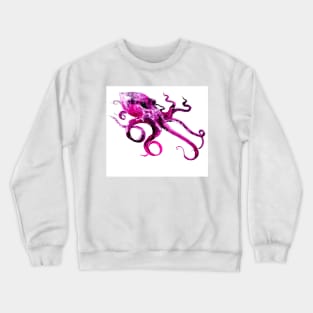 Pink Purple OCtopus Artwork Crewneck Sweatshirt